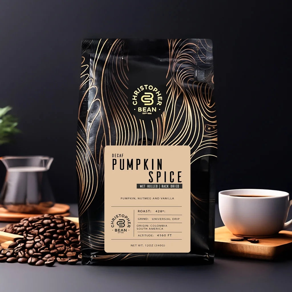 Decaf Pumpkin Spice Coffee - 12oz Ground | Non-GMO Fall Flavor | Sugar-Free & Non-Dairy | 30 Cups of Deliciousness!