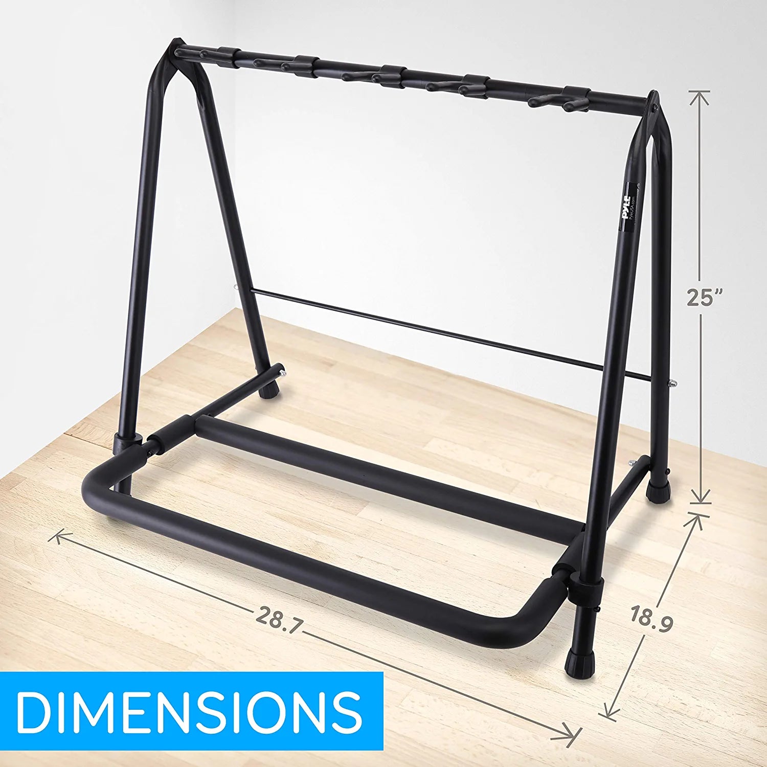 5-Space Foldable Guitar Rack - Guitar Stand, Multi-Instrument Floorstand Guitar Rack Holder