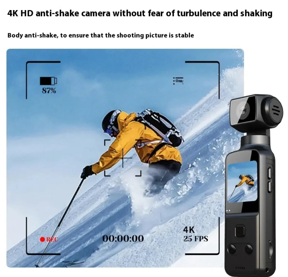 4K HD Mini Sports Camera – Anti-Shake & Compact Design
