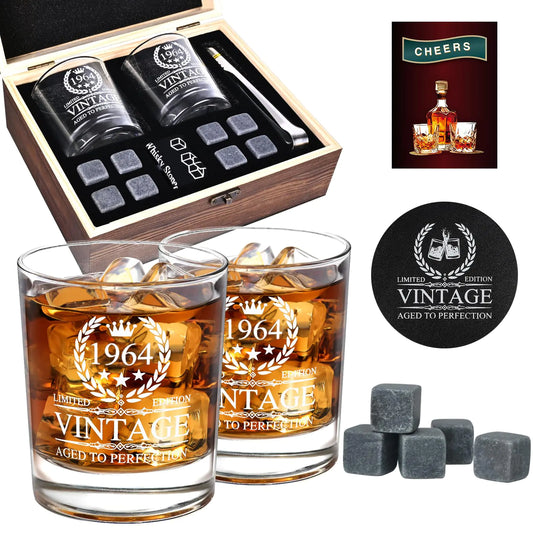 Celebrate 60 in Style – Premium Whiskey Glass Gift Set for Men