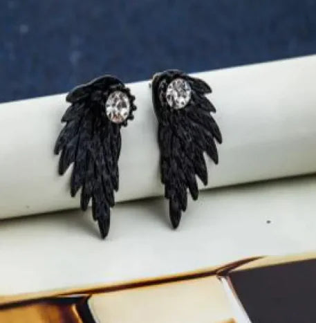 Angel Wings Diamond Stud Earrings
