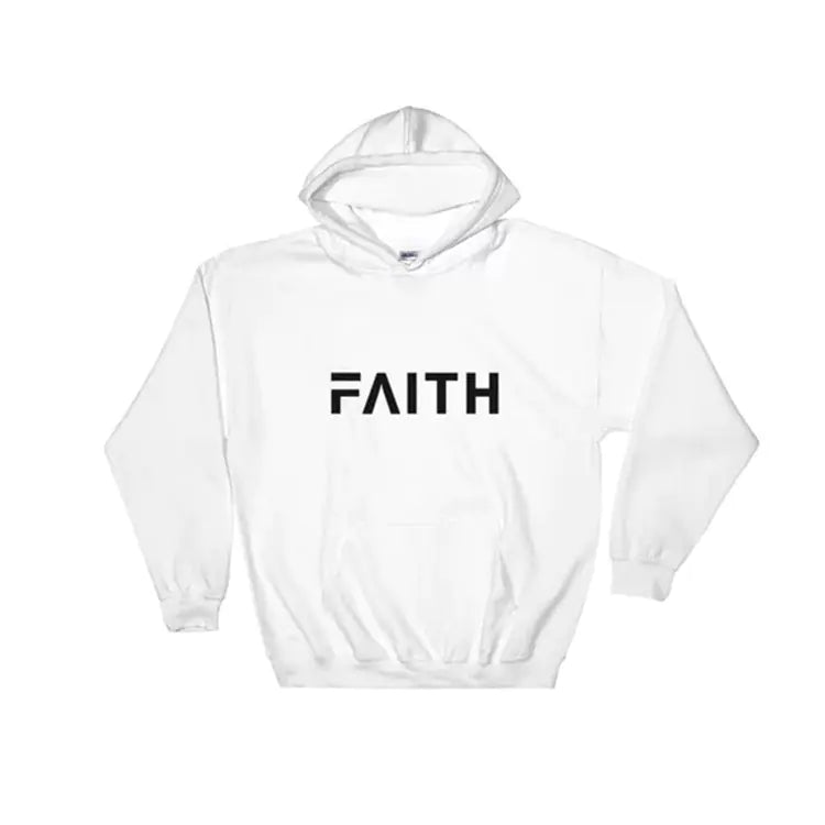 Autumn Winter Faith Letter Print Hooded Sweatshirt