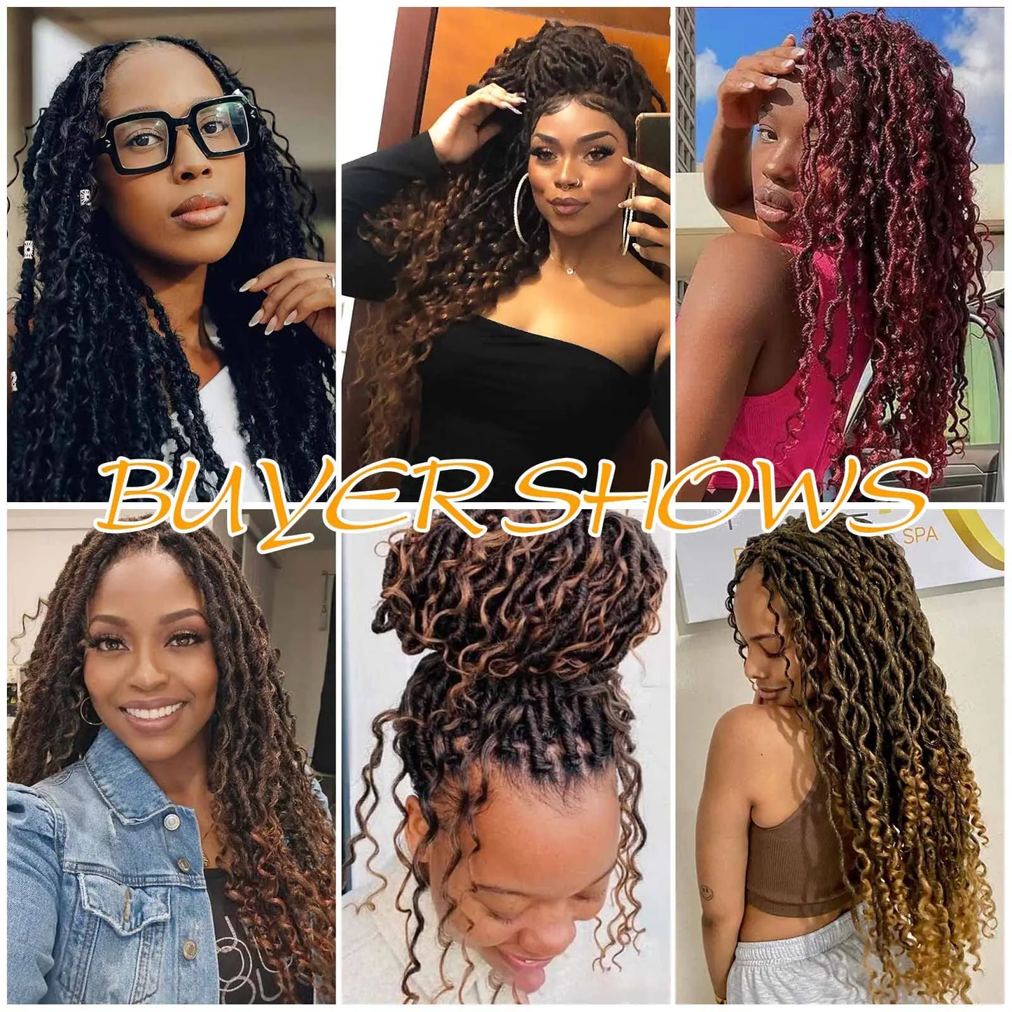 Bohemian River Goddess Crochet Braiding Hair - Trendy & Edgy Faux Locs 24 Inch (Pack of 8) #350