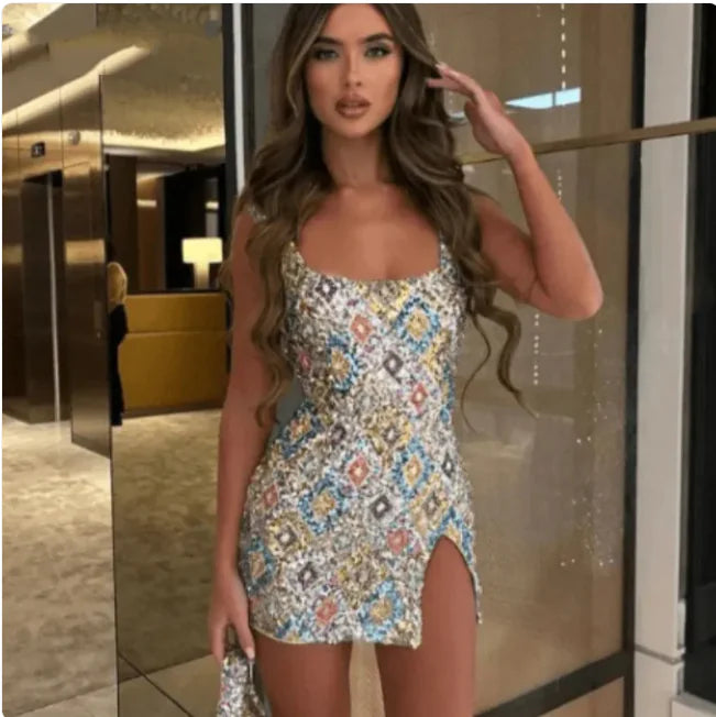 Elegant Asymmetry Mini Dress