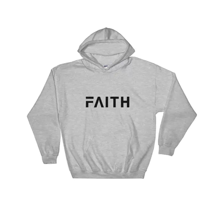 Autumn Winter Faith Letter Print Hooded Sweatshirt