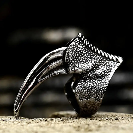 Men's Stainless Steel Paw Print Ring