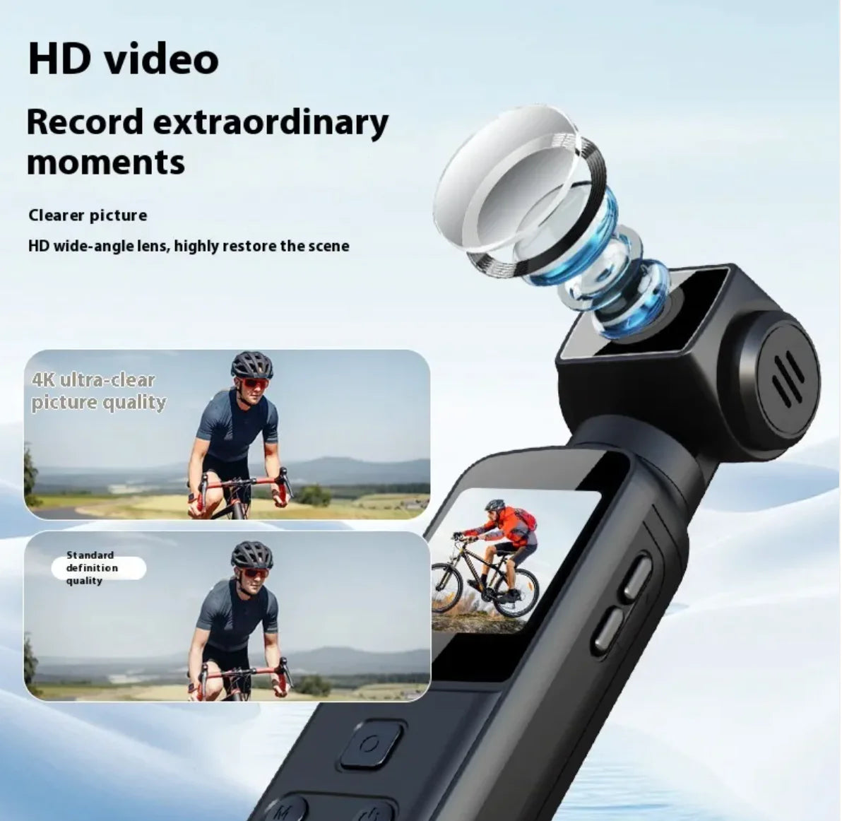 4K HD Mini Sports Camera – Anti-Shake & Compact Design