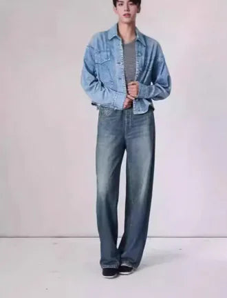 Women's Retro Wide Leg Jeans Pic# 4