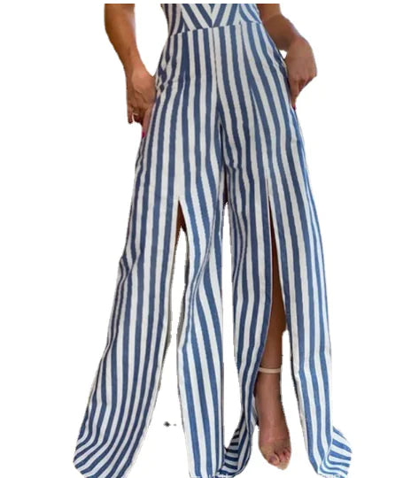 Amazon 2023 European Style Striped Jumpsuit