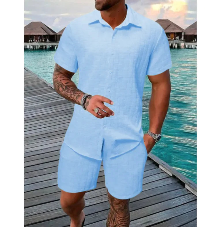 Summer Jacquard Black & White Suit