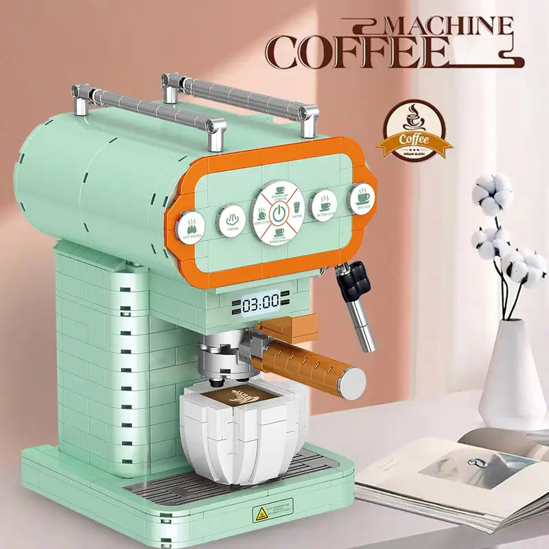 Mini Coffee Machine Toy - DIY Assembled Building Blocks