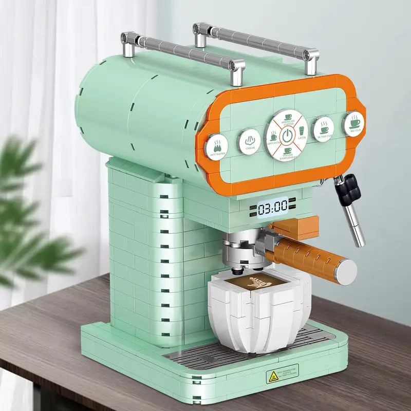 Mini Coffee Machine Toy - DIY Assembled Building Blocks