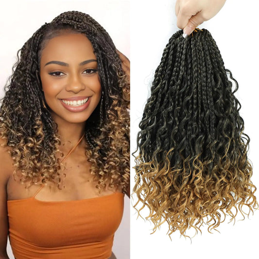 Boho Crochet Box Braids 14 Inches 8 Packs