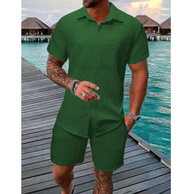 Summer Jacquard Black & White Suit