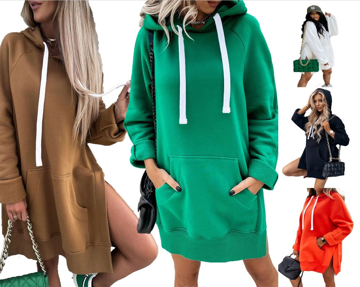 Oversized Hoodie Side Slit - Mosaic