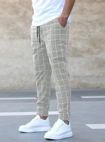 Urban Edge Slim Fit Print Pants