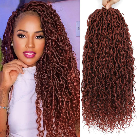 Bohemian River Goddess Crochet Braiding Hair - Trendy & Edgy Faux Locs 24 Inch (Pack of 8) #350