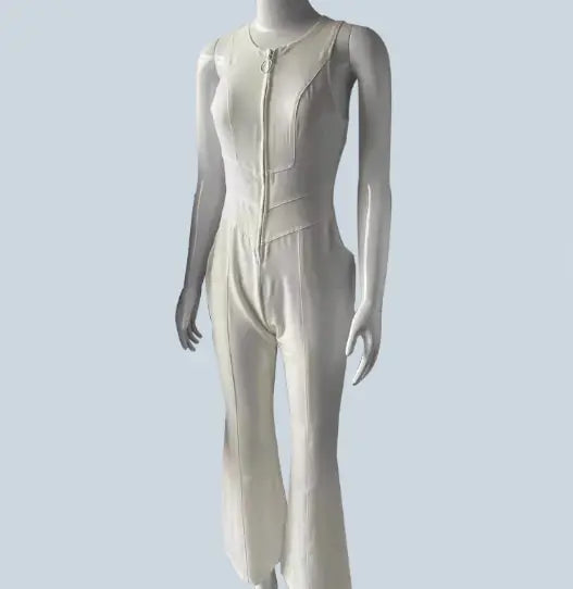 Slim Fit Denim Backless Jump Suit 5