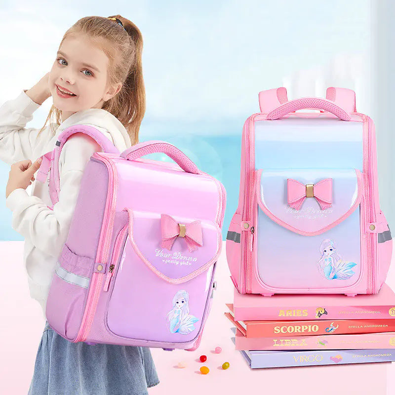 Girl's Waterproof Load Reduction Spine Protection Backpack
