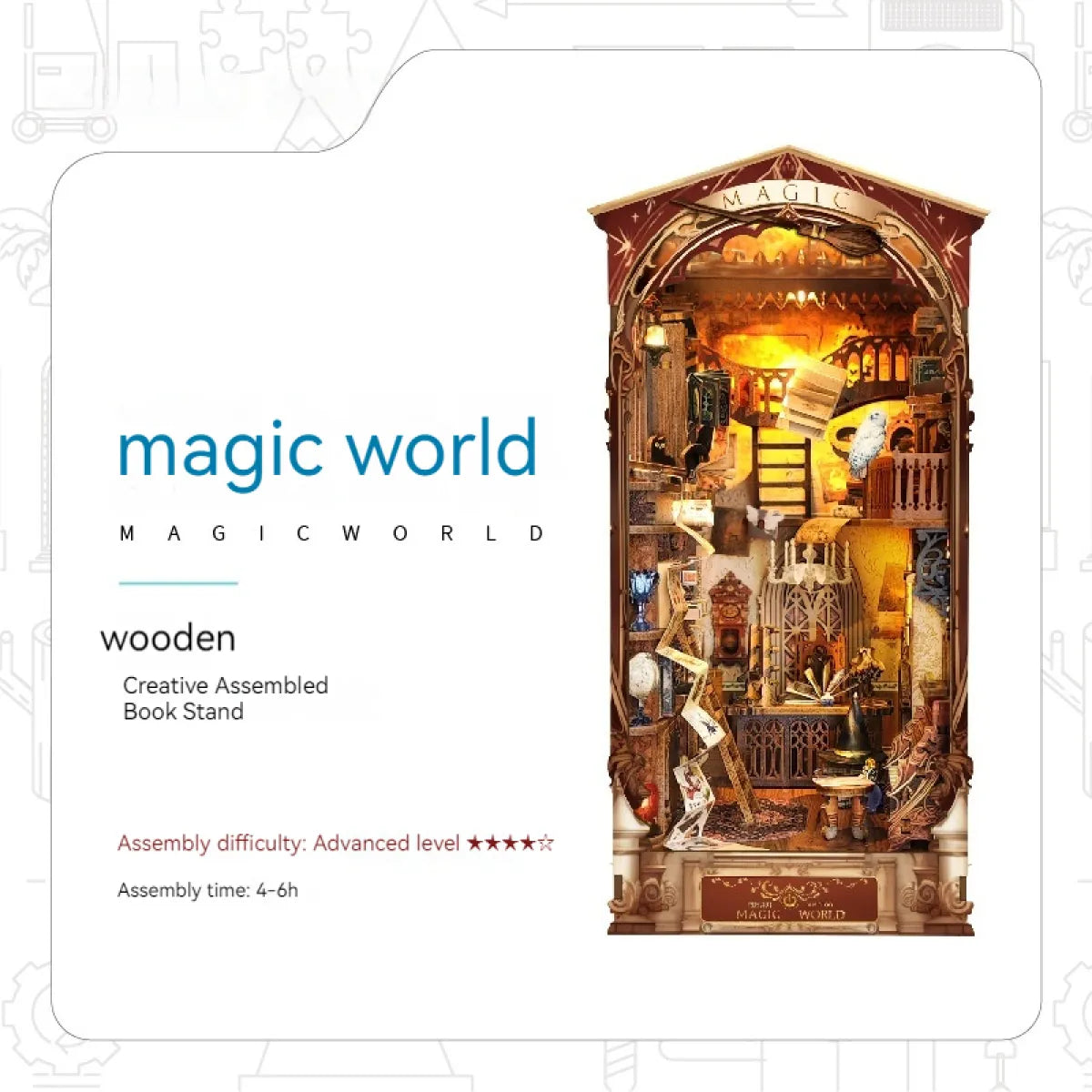 DIY Cottage Magic World 3D Stereo Book Stand