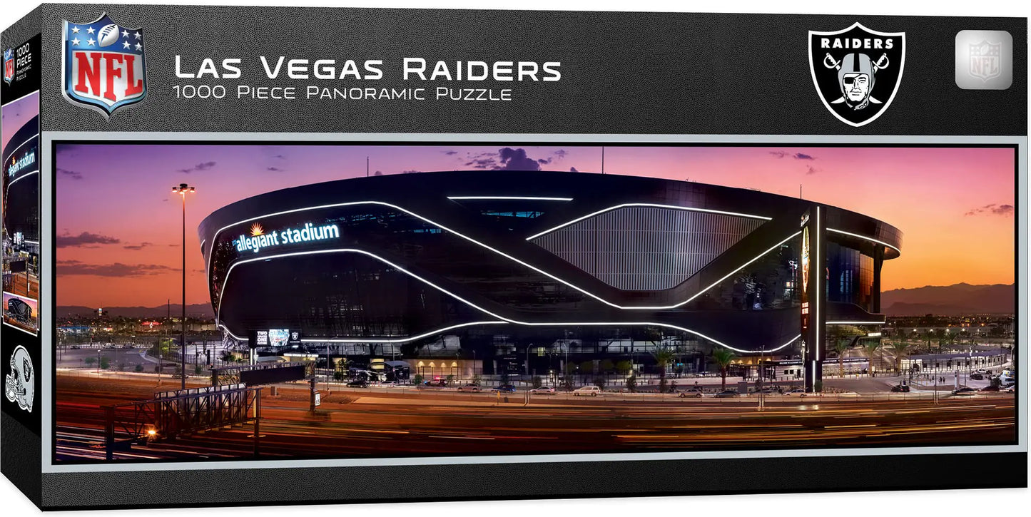 Masterpieces 1000 Piece Sports Jigsaw Puzzle - NFL Las Vegas Raiders Stadium Panoramic - 13"x39"