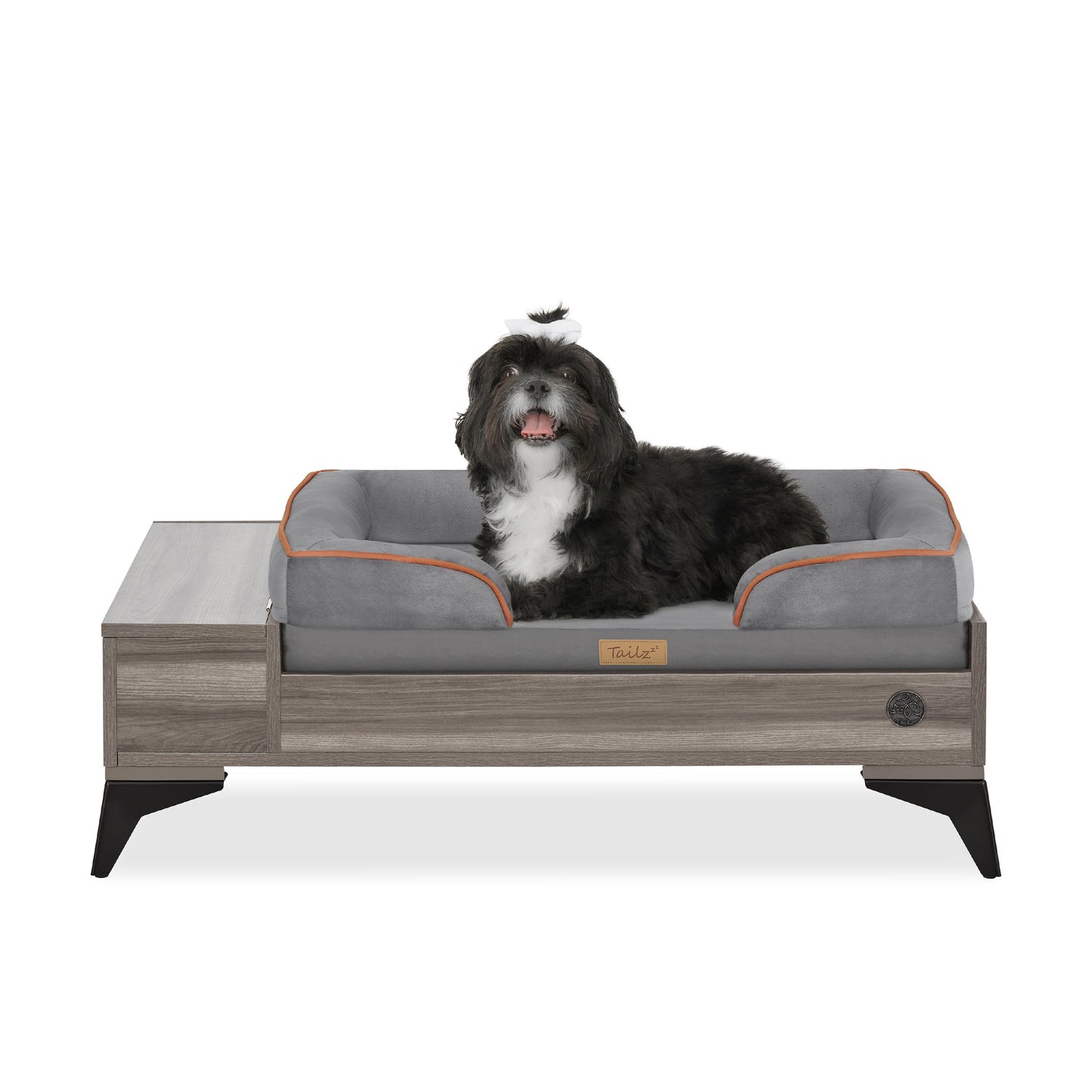 Elevate Your Pet's Comfort with the Wyatt Wooden Pet Bed - Stylish, Sturdy, and Eco-Friendly with Plush Mattress!