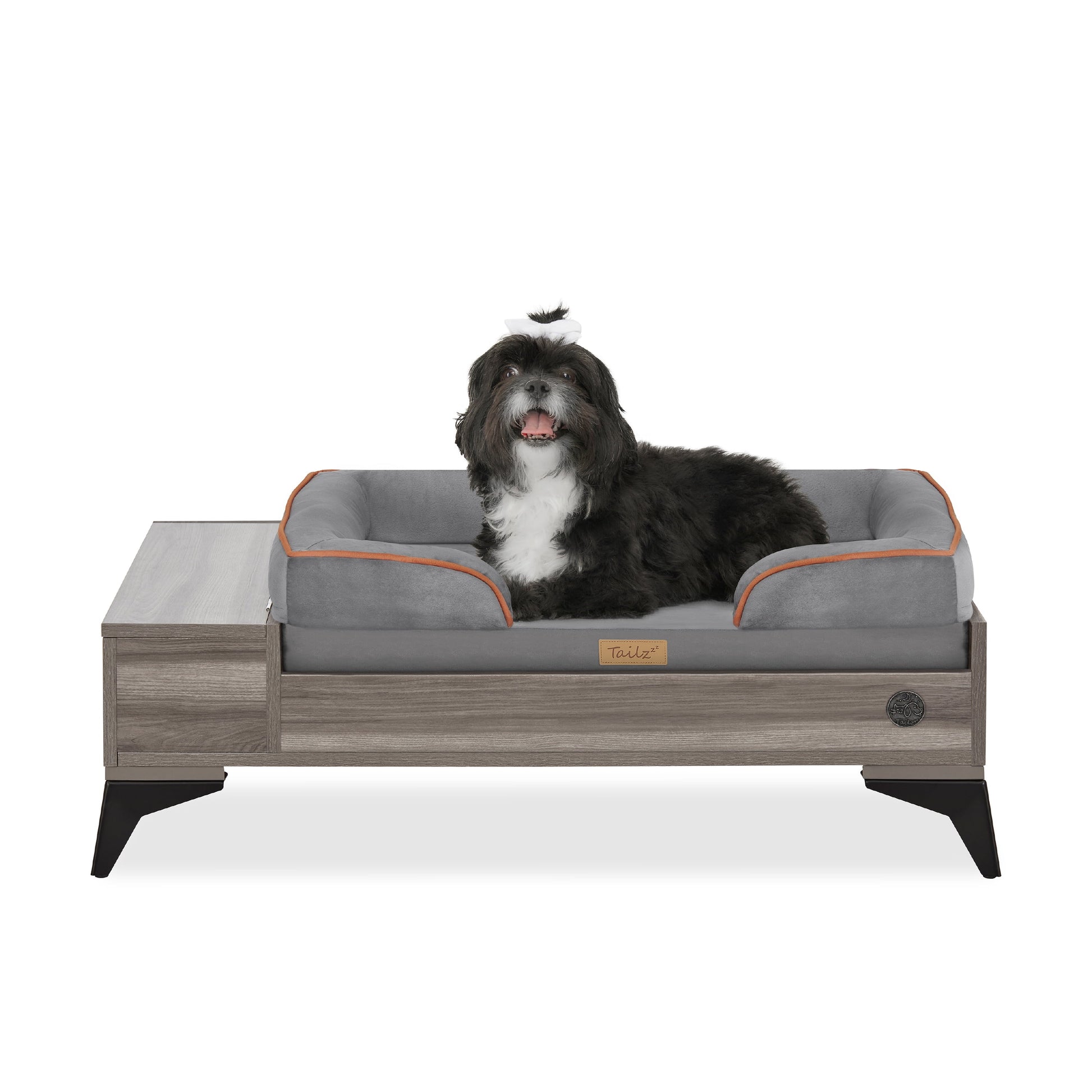Elevate Your Pet's Comfort with the Wyatt Wooden Pet Bed - Stylish, Sturdy, and Eco-Friendly with Plush Mattress!