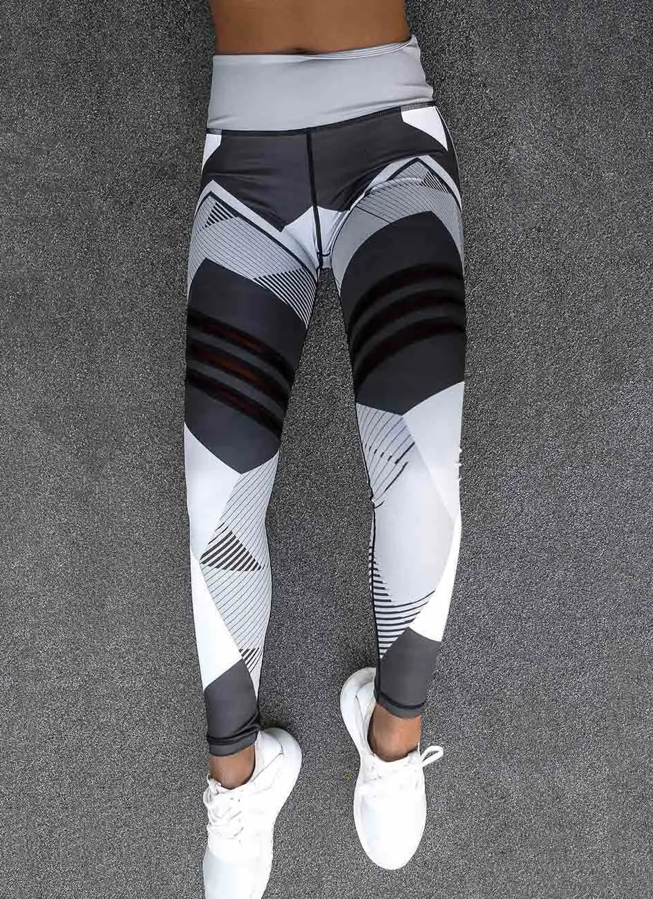 Printed High Waist Leggings for Yoga and Sports