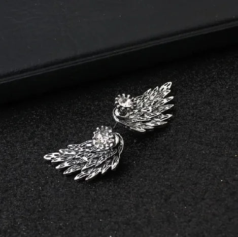 Angel Wings Diamond Stud Earrings