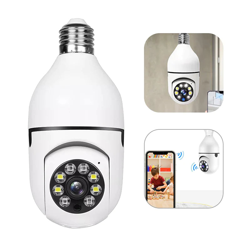 VisionSphere 360° 1080P IP E27 Light Bulb Camera Wi-Fi IR Night Smart Home Wireless Security