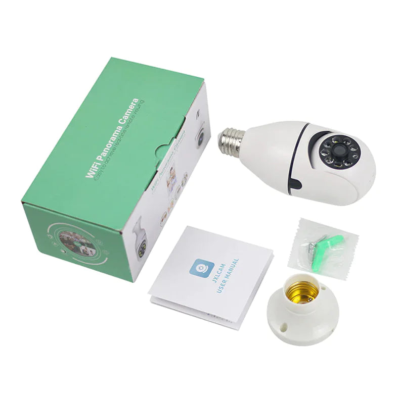 VisionSphere 360° 1080P IP E27 Light Bulb Camera Wi-Fi IR Night Smart Home Wireless Security