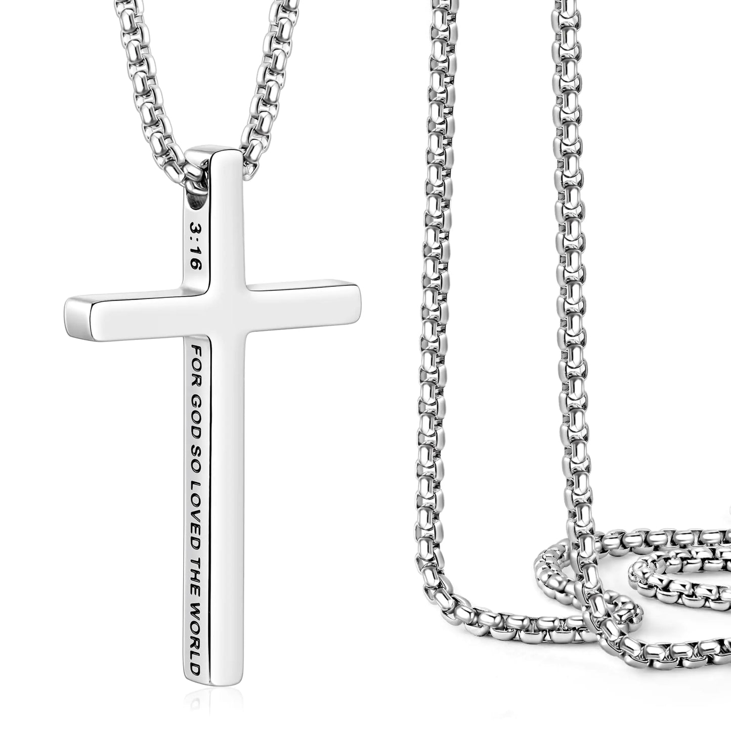 Cross Necklace | JOHN 3:16 FOR GOD SO LOVED THE WORLD