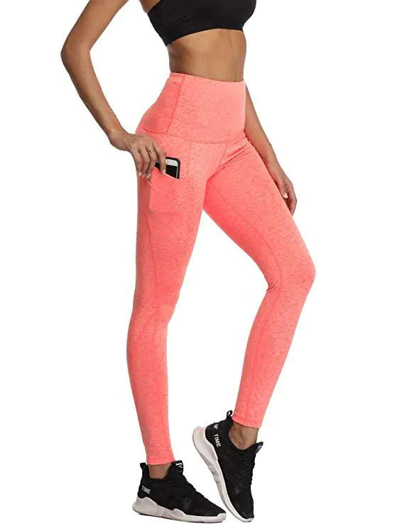 Women's High Waist Pocket Leggings for Yoga and Sports