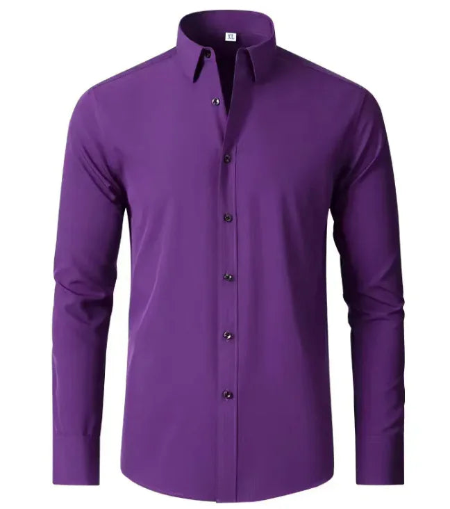 Elastic Fit Men's No-Iron Shirt