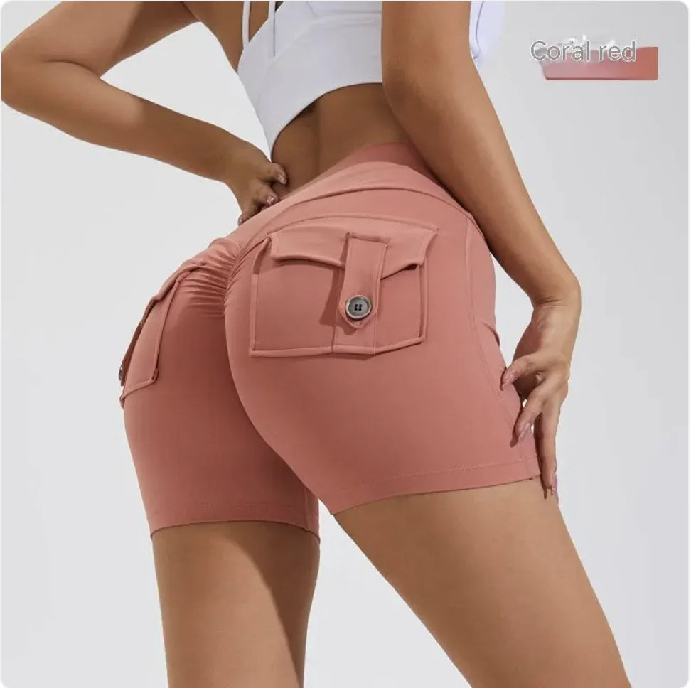 Women's Summer Yoga Shorts With Pockets