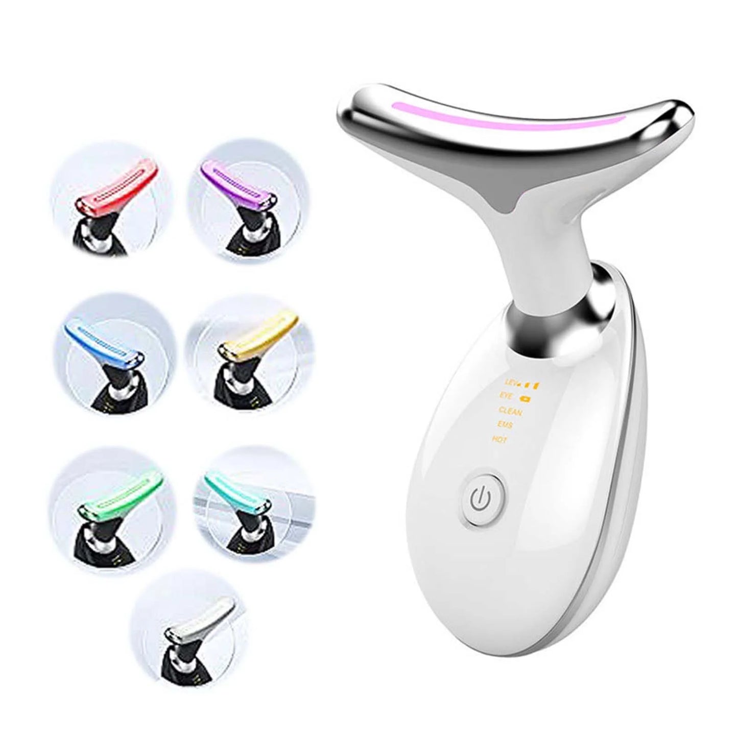BGZLEU 3-in-1 Portable Neck & Face Beauty Device - Ultimate Skin Care Facial Massager with Vibration, Thermal, and Microcurrent for Sculpting and Rejuvenation
