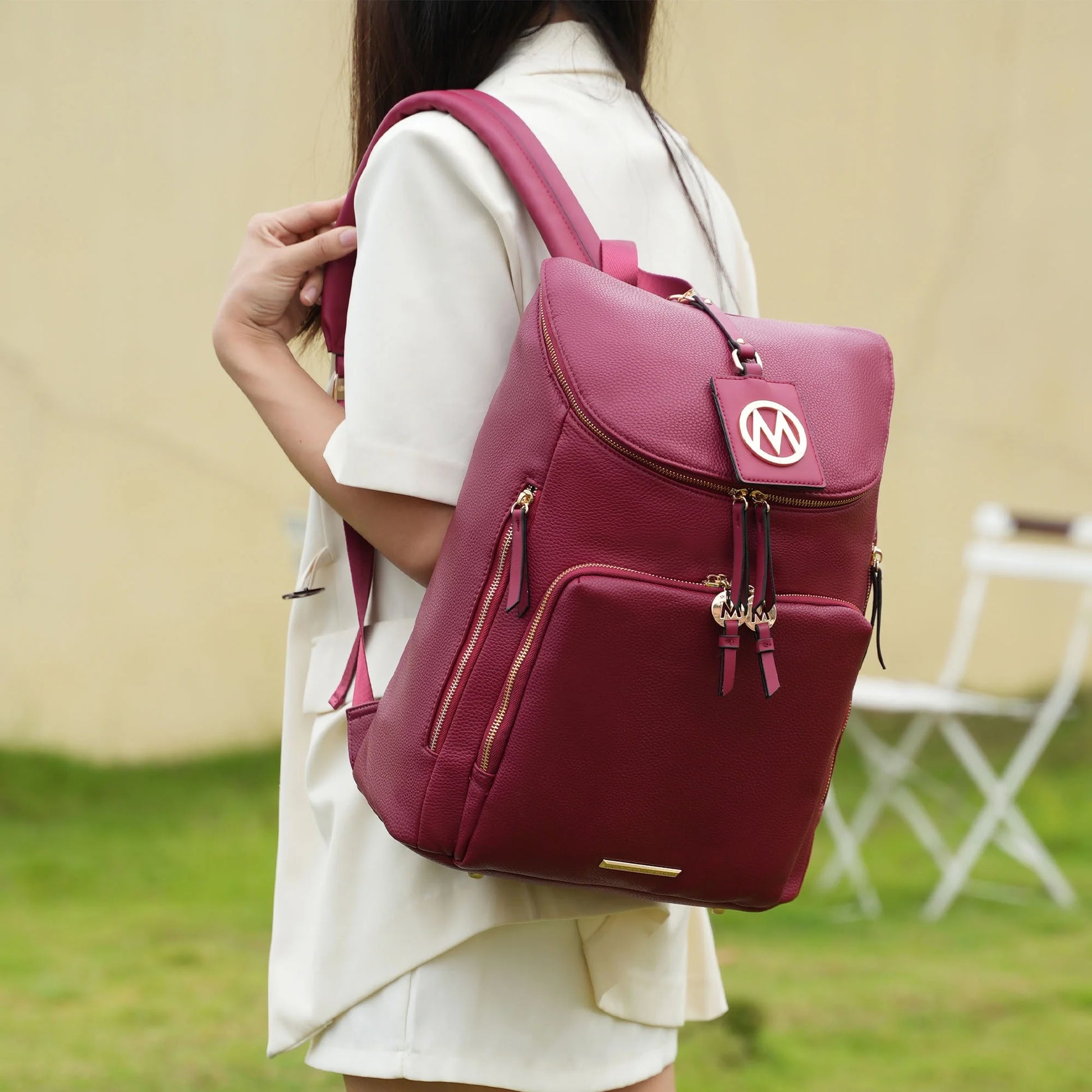 Elevate Your Style with the Angela Pewter Backpack Purse by Mia K - Perfect for Travel and School!