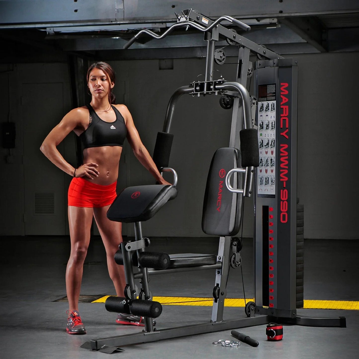 Transform Your Home Workouts with the Versatile 150Lb Stack Dual-Function Home Gym Machine MWM-990
