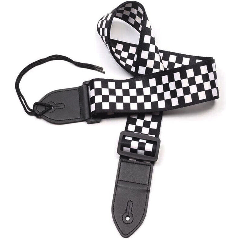 Adjustable Heavy Duty Guitar Strap for Electric Acoustic Guitar Bass Leather End