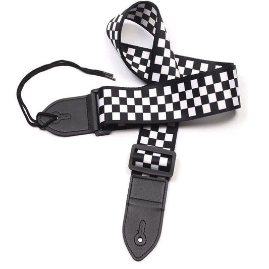 Adjustable Heavy Duty Guitar Strap for Electric Acoustic Guitar Bass Leather End