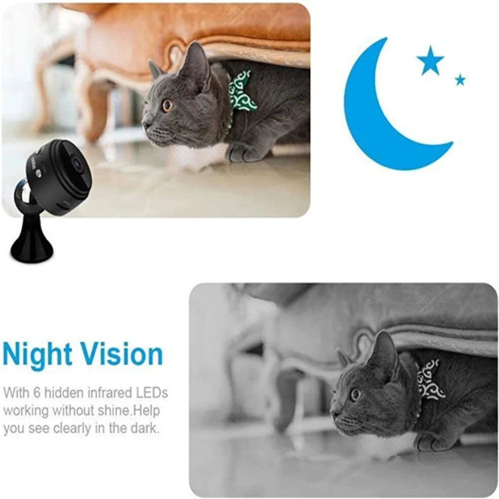 Mini Wireless Hidden Spy Camera - 1080P HD with Night Vision for Ultimate Home Security