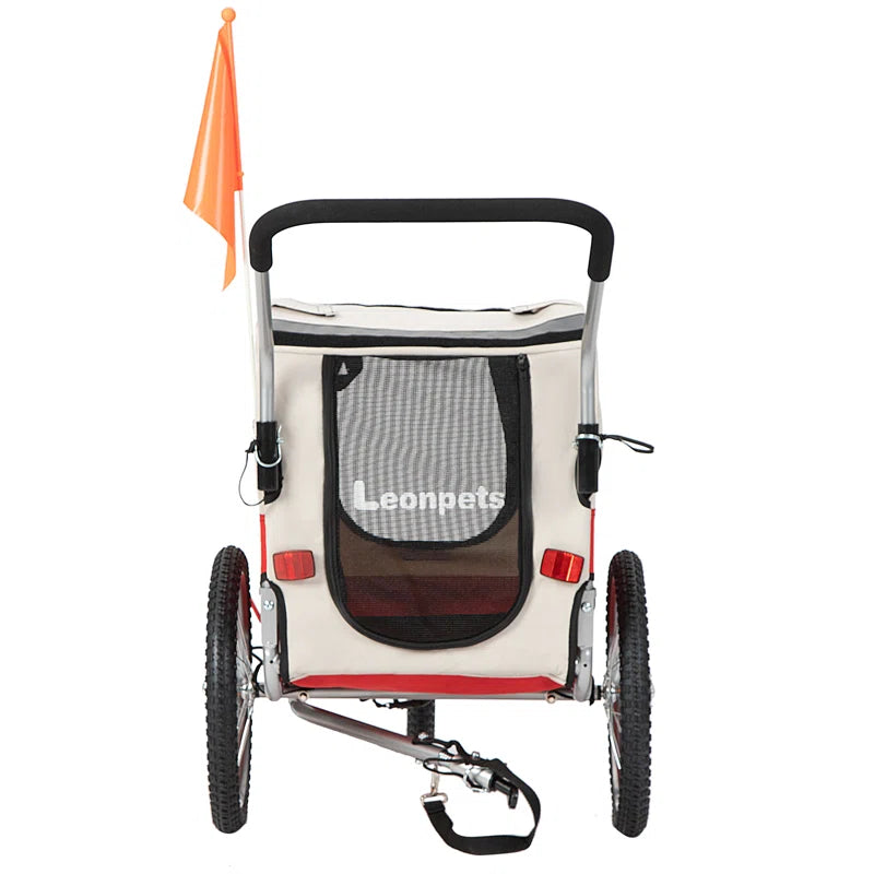 Aobei 2-In-1 Dog Bicycle Trailer, Dog Stroller, and Dog Jogging Stroller