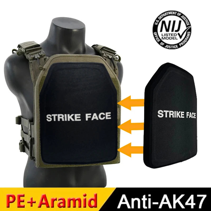 Ultimate Bulletproof Plate - Lightweight Tactical Body Armor (25x30cm) with UHMWPE & Aramid Protection