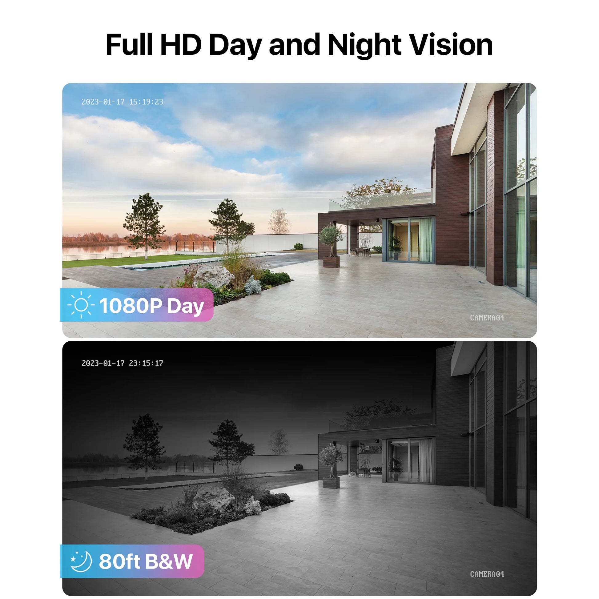 Ultimate 1080P H.265+ Home Security Camera System - 5MP Lite 8 Channel DVR with 4 Weatherproof 1080P Dome Cameras, 80Ft Night Vision & Motion Alerts - No Hard Drive Required!