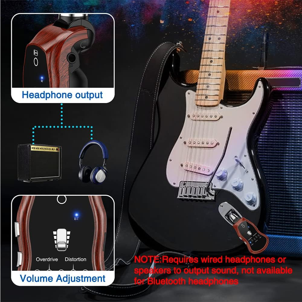 Guitar Headphone Amp Portable Mini Plug Guitar Headphone Amplifier Rechargeable