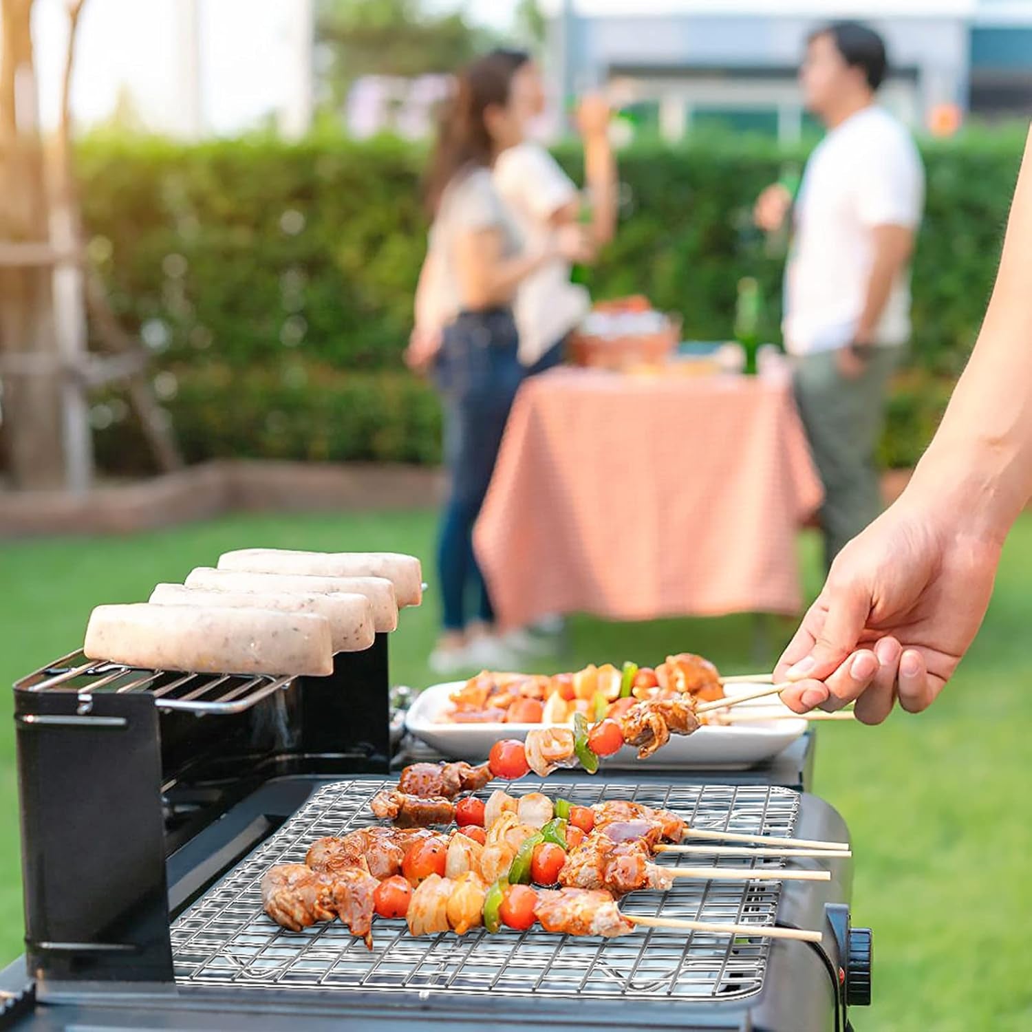 Premium 4-Piece Baking Sheet and Cooling Rack Set - Heavy Duty Stainless Steel, 12-Inch Cookie Trays, Non-Toxic & Dishwasher Safe