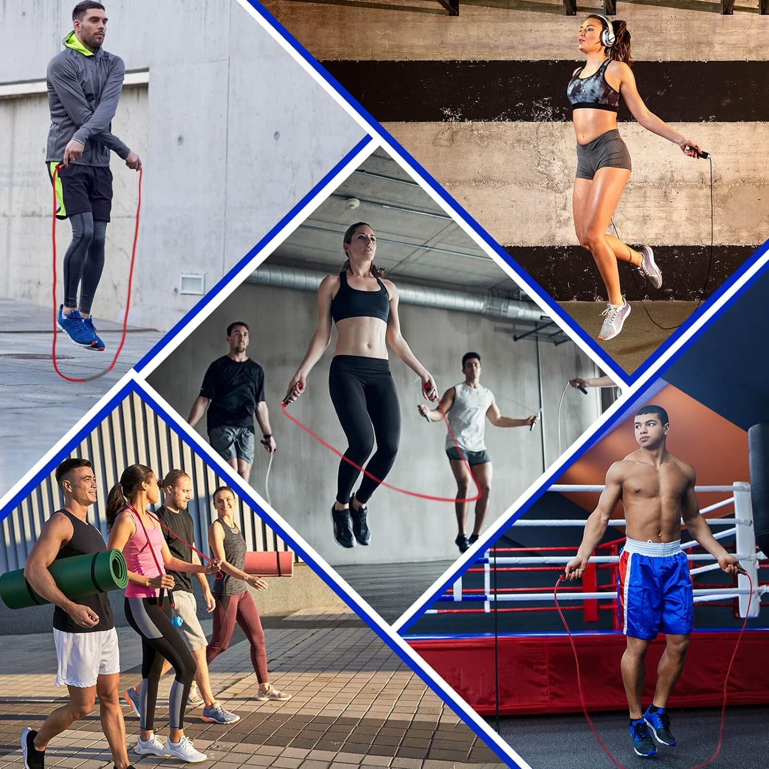 Premium 1LB Weighted Jump Rope for Men & Women - Non-Slip Aluminum Handles, Adjustable Length, Perfect for Fitness Workouts & Skipping Exercises