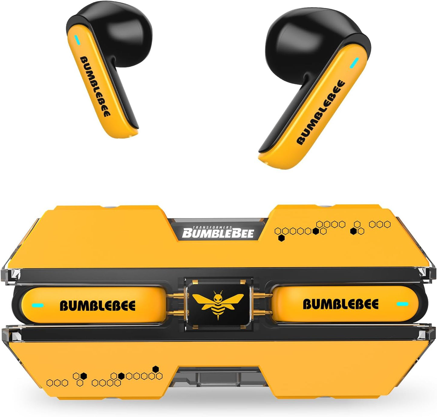 Transform Your Sound Experience with Bumblebee Bluetooth 5.4 Wireless Earbuds | Noise Cancelling, Durable Alloy Case, Perfect for Gaming & Daily Commutes in Striking Yellow