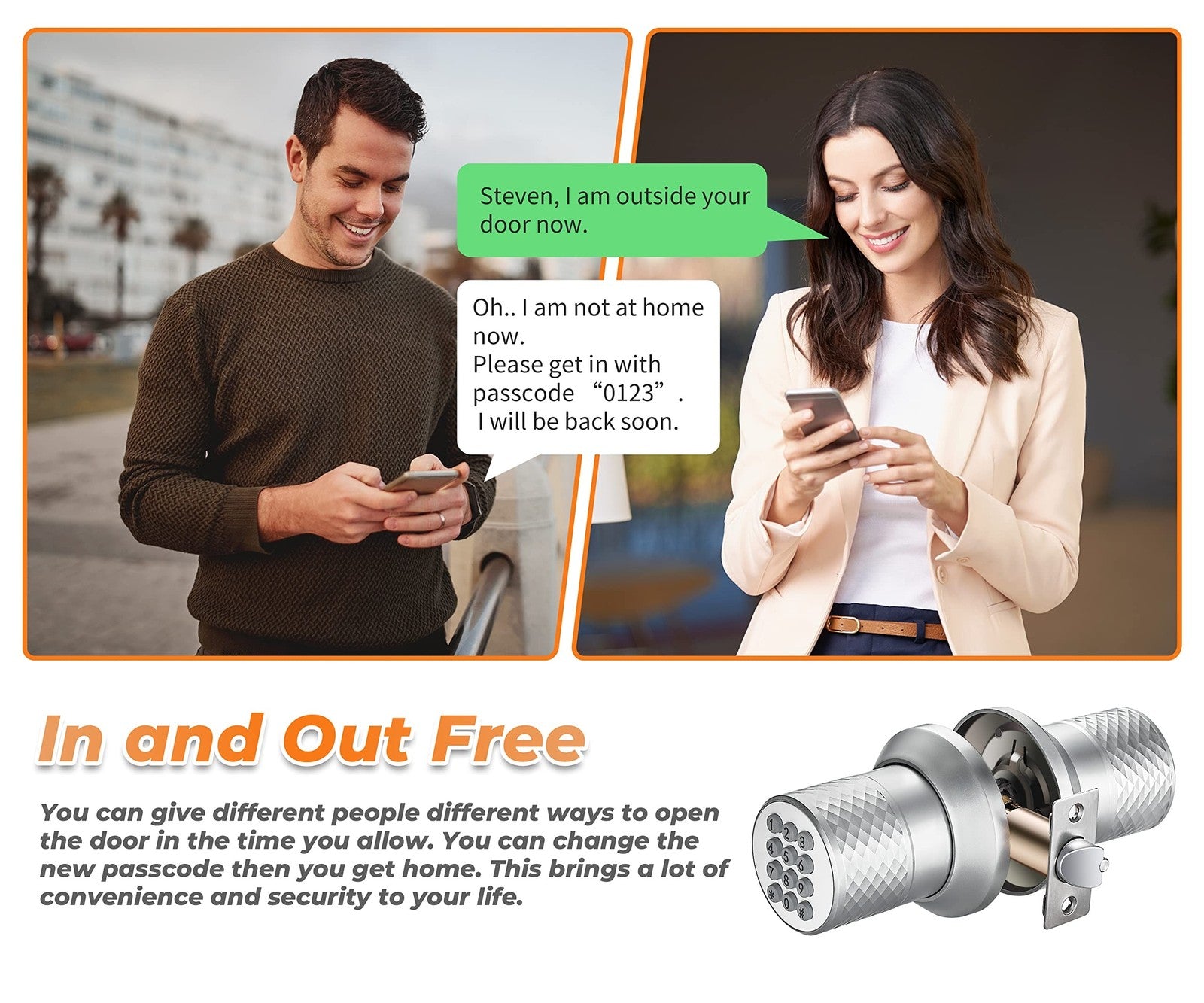 Upgrade Your Home Security with the Smart Electronic Keypad Door Knob - Keyless Entry, Waterproof, and Easy to Install