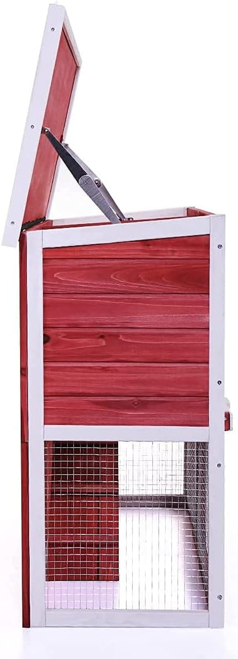 Deluxe 2-Story Rabbit Hutch with Waterproof Roof - Perfect Indoor/Outdoor Cage for Bunnies, Guinea Pigs, and Chickens